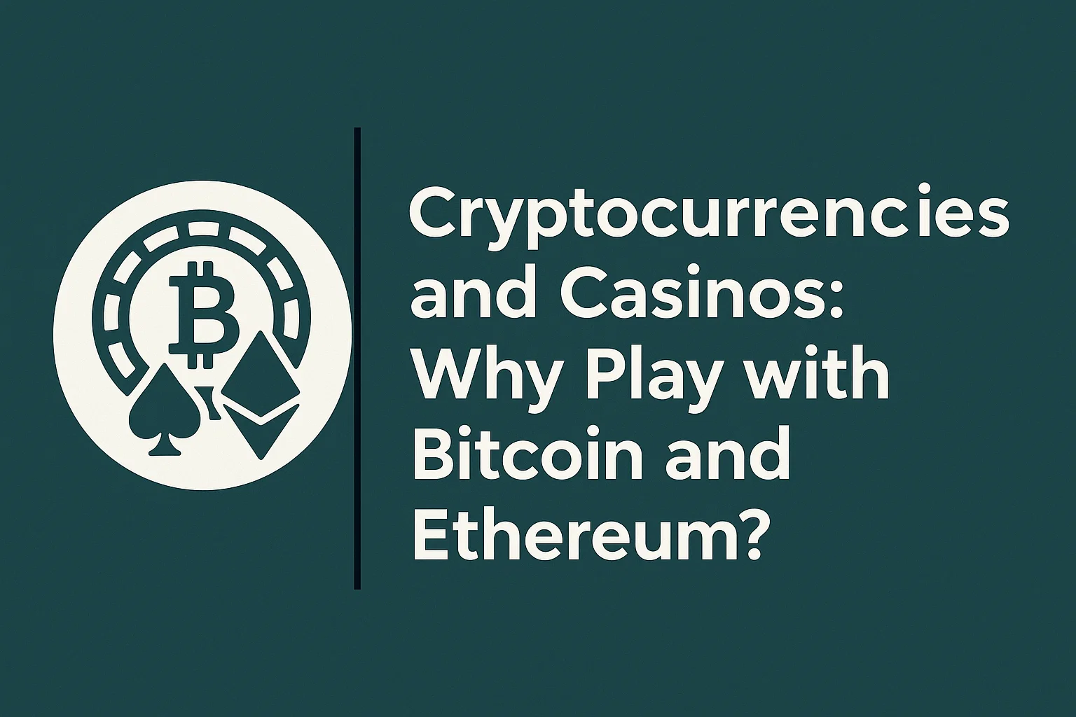 Cryptocurrencies and Casinos: Why Play with Bitcoin and Ethereum?