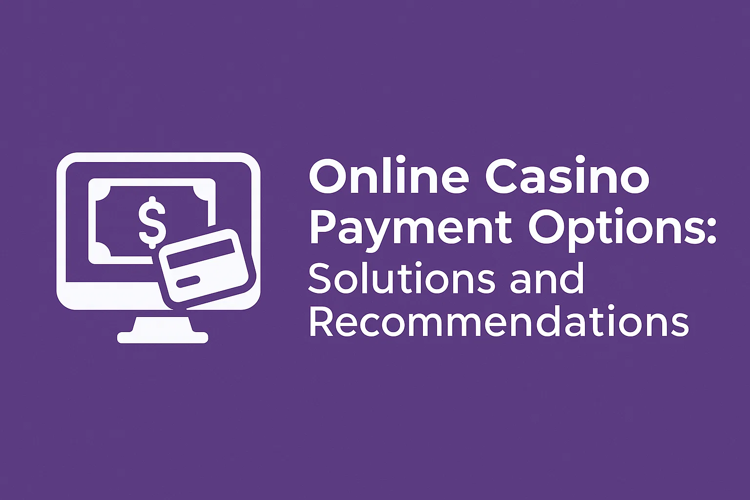 Online Casino Payment Options: Solutions and Recommendations